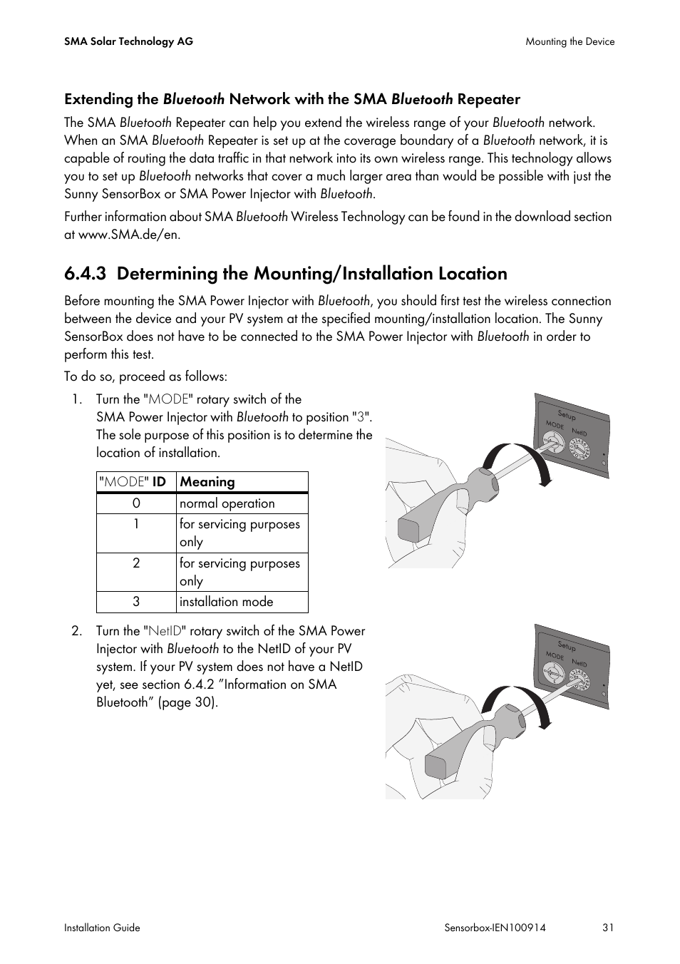 3 determining the mounting/installation location, Determining the mounting/installation location | SMA Sensorbox User Manual | Page 31 / 84