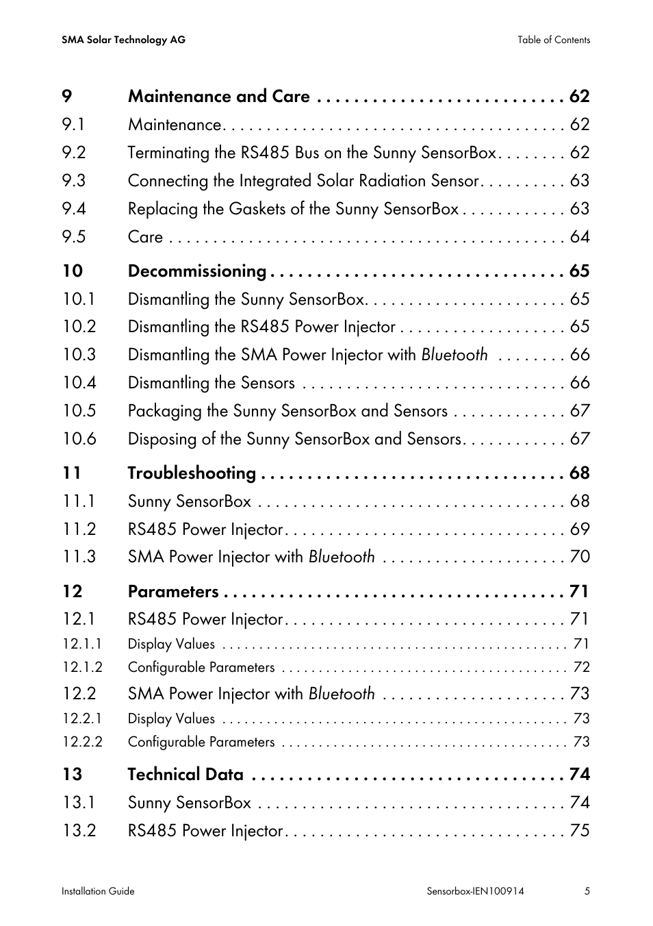 SMA Sensorbox User Manual | Page 5 / 84