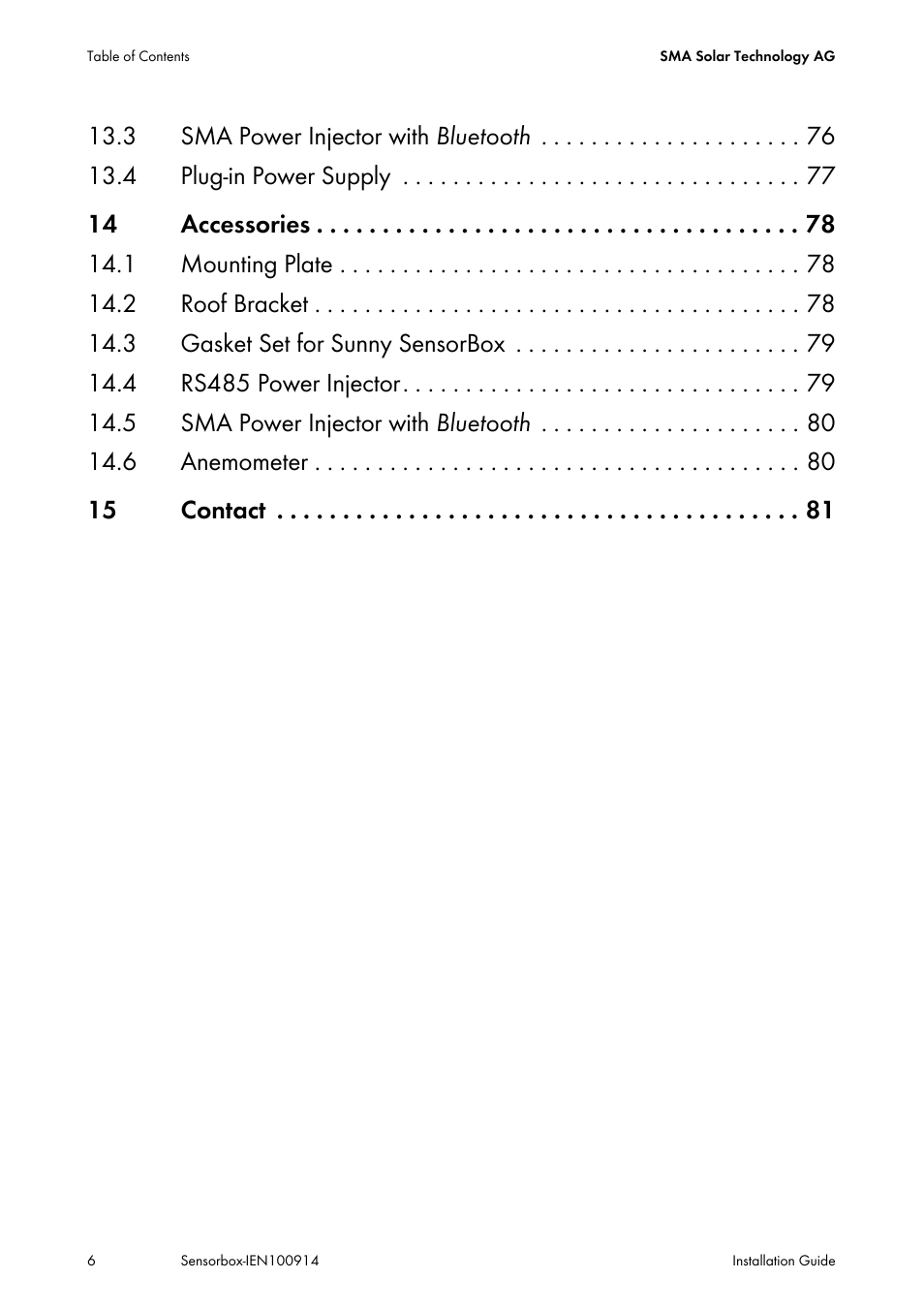 SMA Sensorbox User Manual | Page 6 / 84