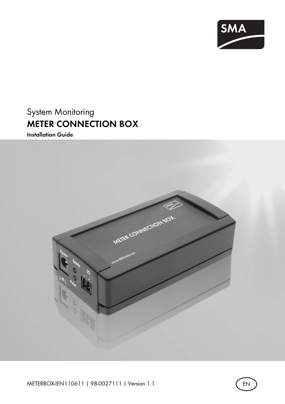 SMA METER CONNECTION BOX User Manual | 32 pages