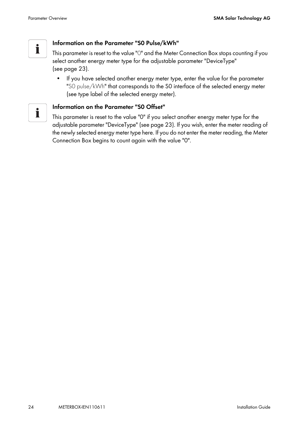 SMA METER CONNECTION BOX User Manual | Page 24 / 32