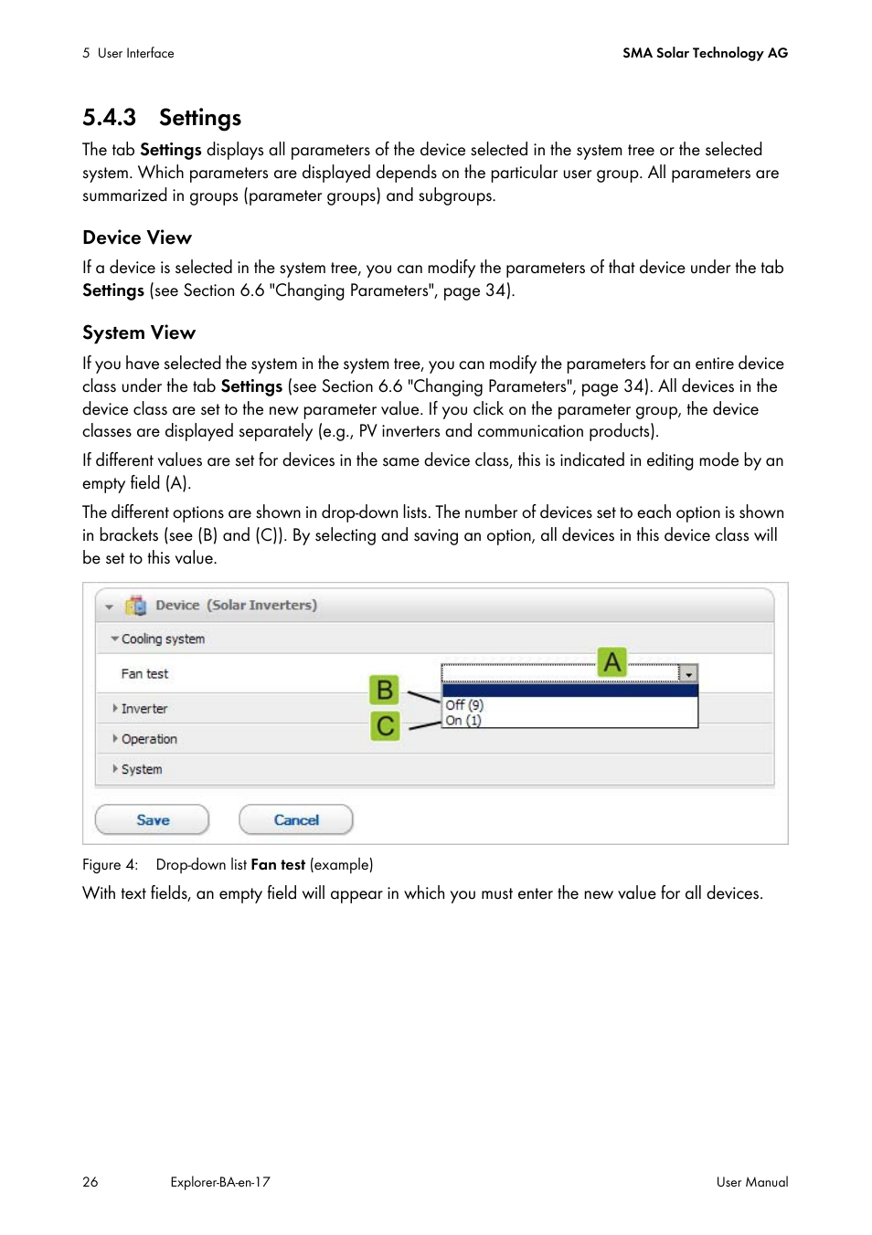 3 settings | SMA SUNNY EXPLORER User Manual | Page 26 / 59