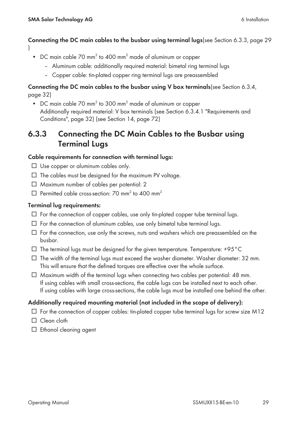 SMA SSM-U-1615 User Manual | Page 29 / 76