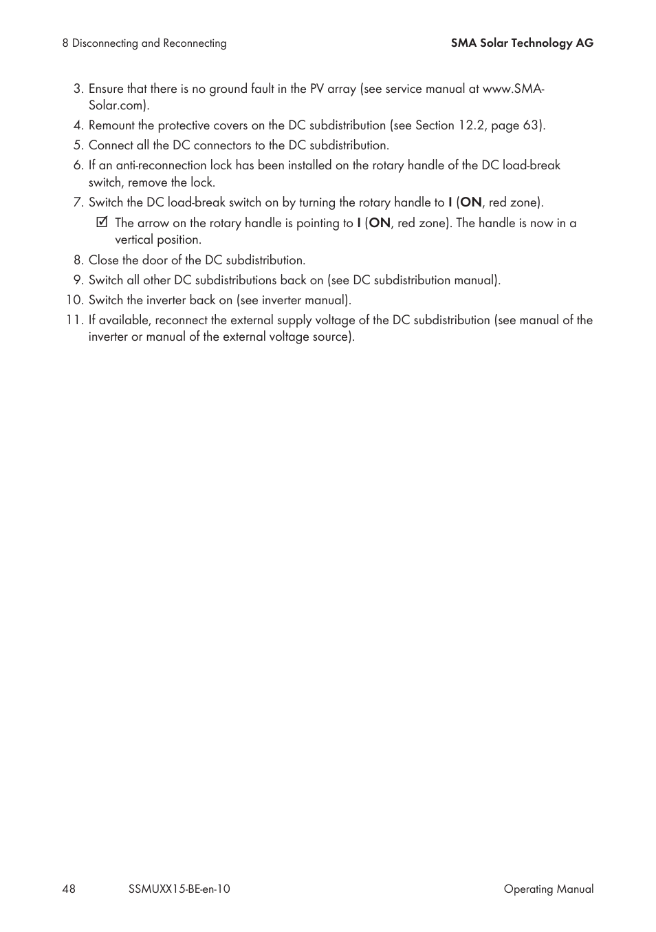 SMA SSM-U-1615 User Manual | Page 48 / 76