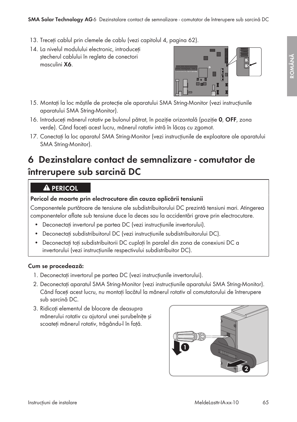 SMA String-Monitors Alarm Contact Kit User Manual | Page 65 / 86