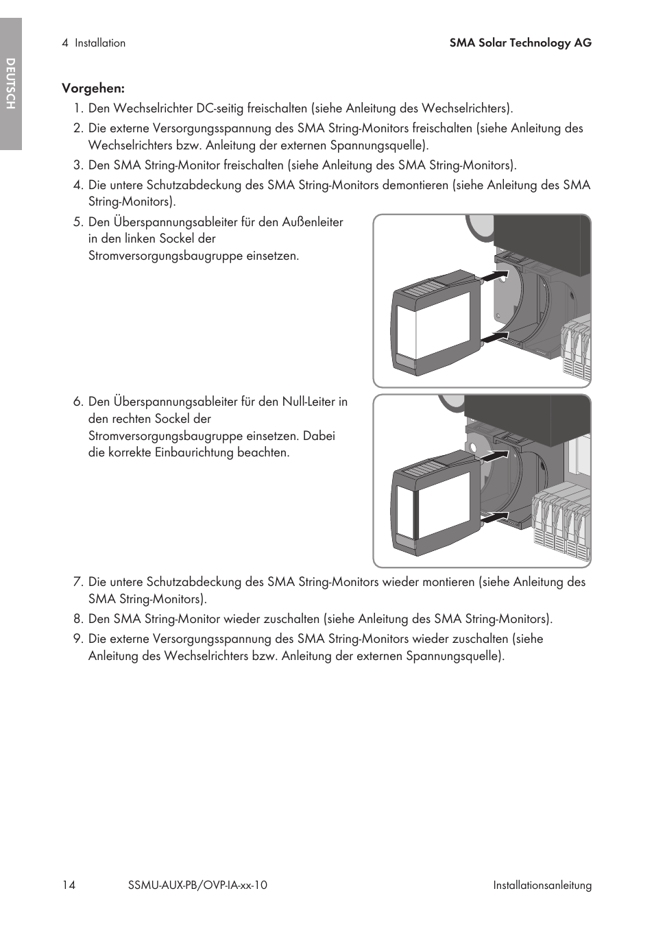 SMA External Supply Voltage 230 V User Manual | Page 14 / 144