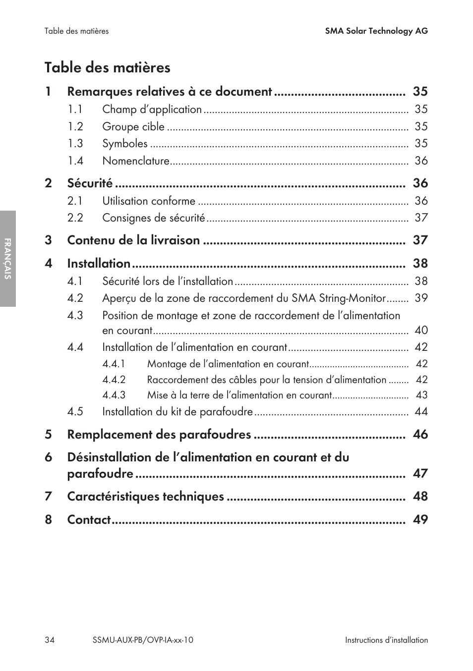 SMA External Supply Voltage 230 V User Manual | Page 34 / 144