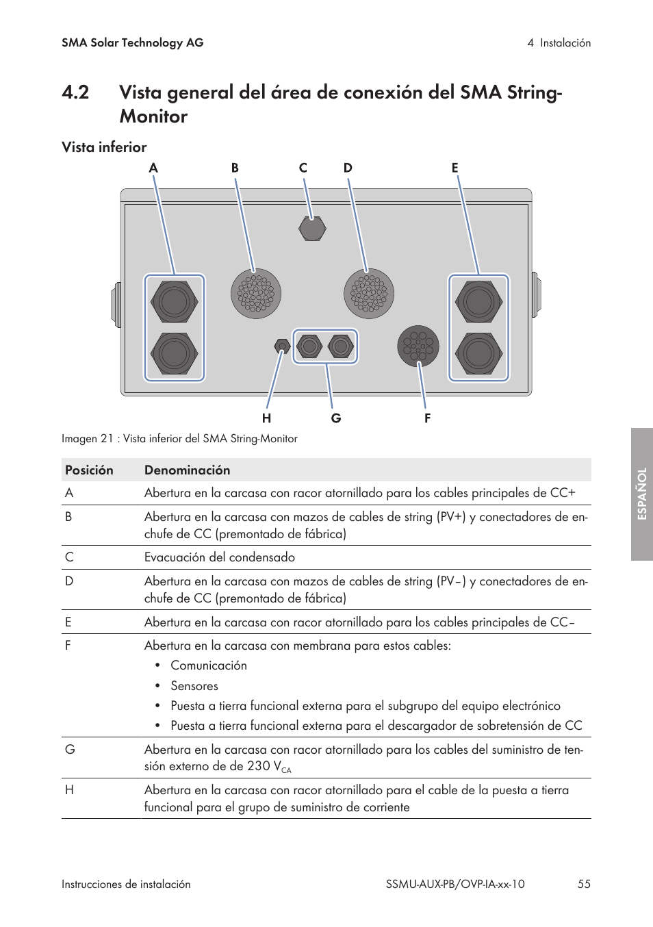 SMA External Supply Voltage 230 V User Manual | Page 55 / 144