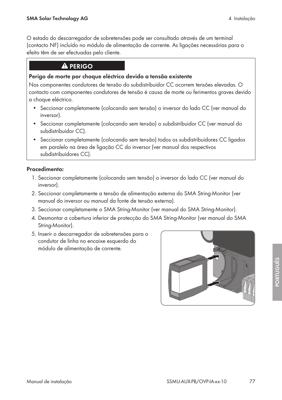 SMA External Supply Voltage 230 V User Manual | Page 77 / 144