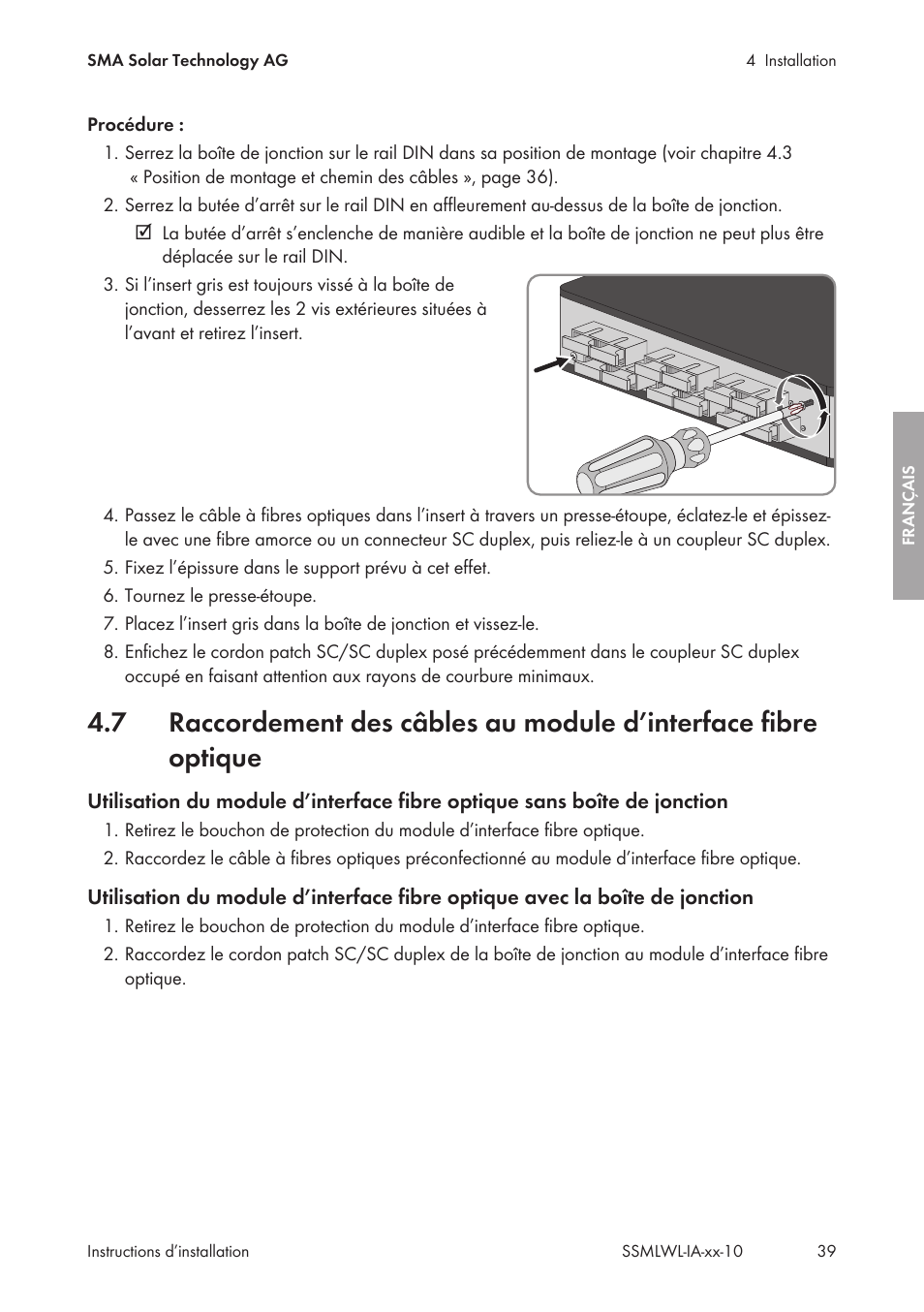SMA String-Monitors Optical Fiber Interface Module User Manual | Page 39 / 124