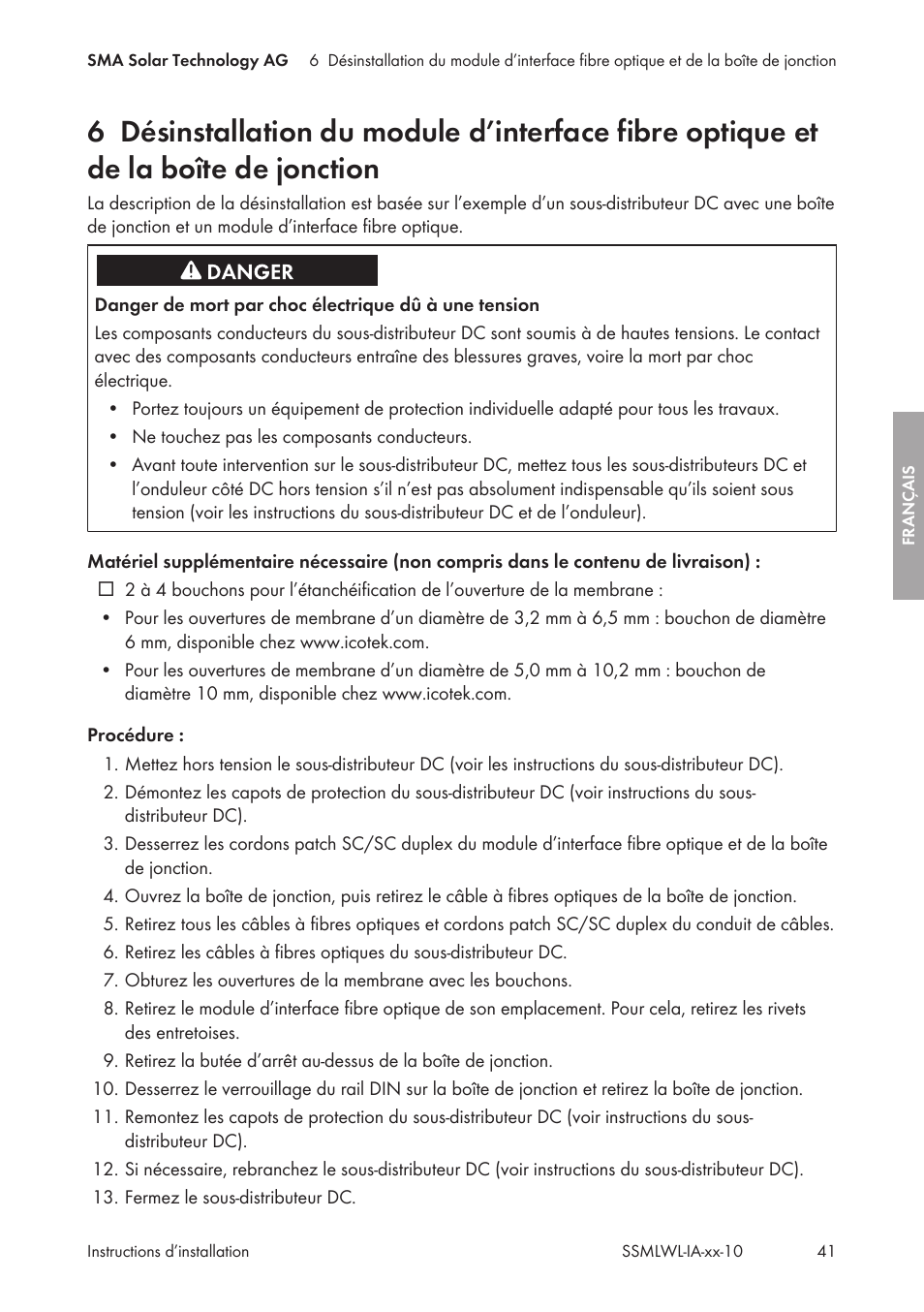 SMA String-Monitors Optical Fiber Interface Module User Manual | Page 41 / 124