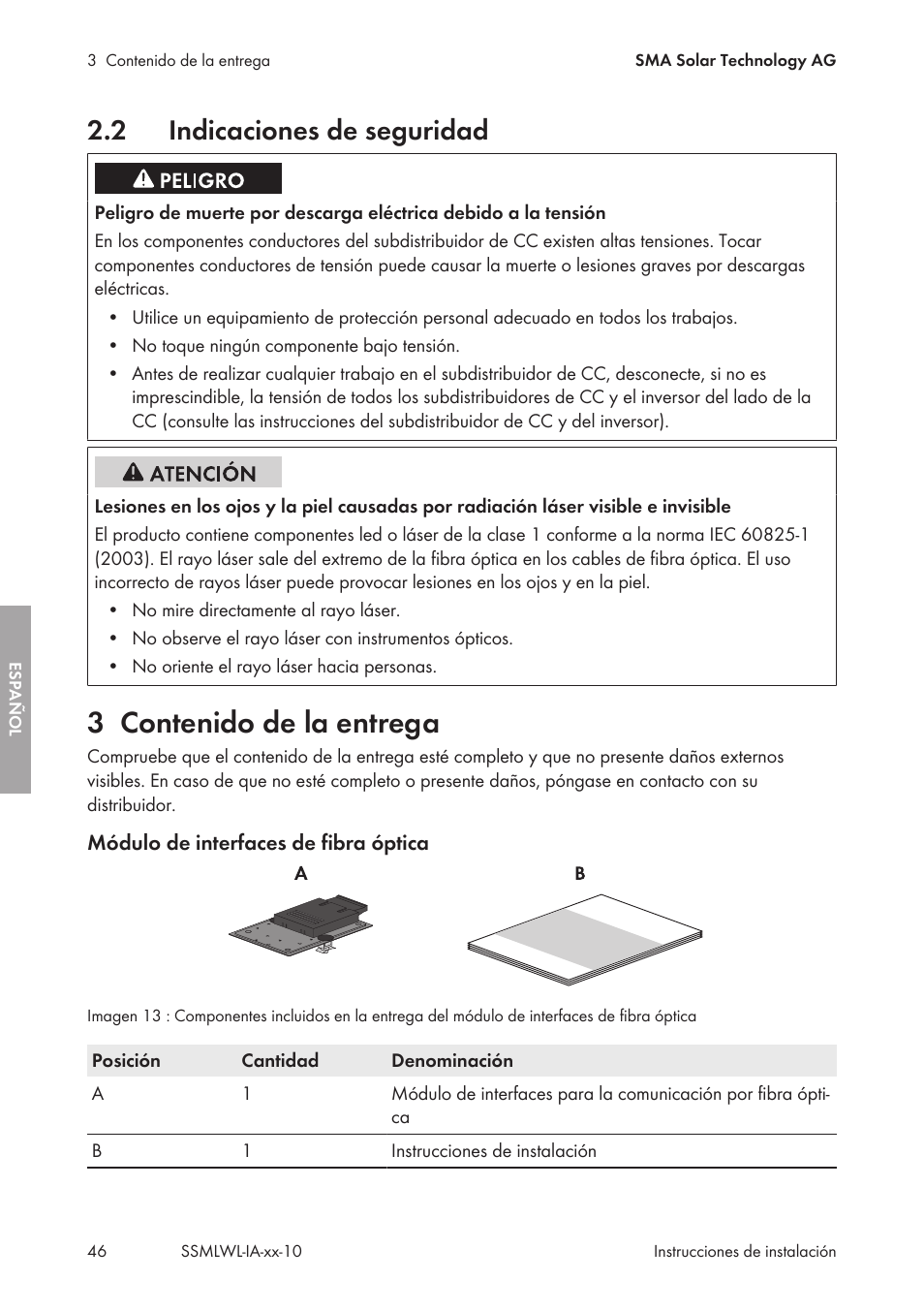 SMA String-Monitors Optical Fiber Interface Module User Manual | Page 46 / 124