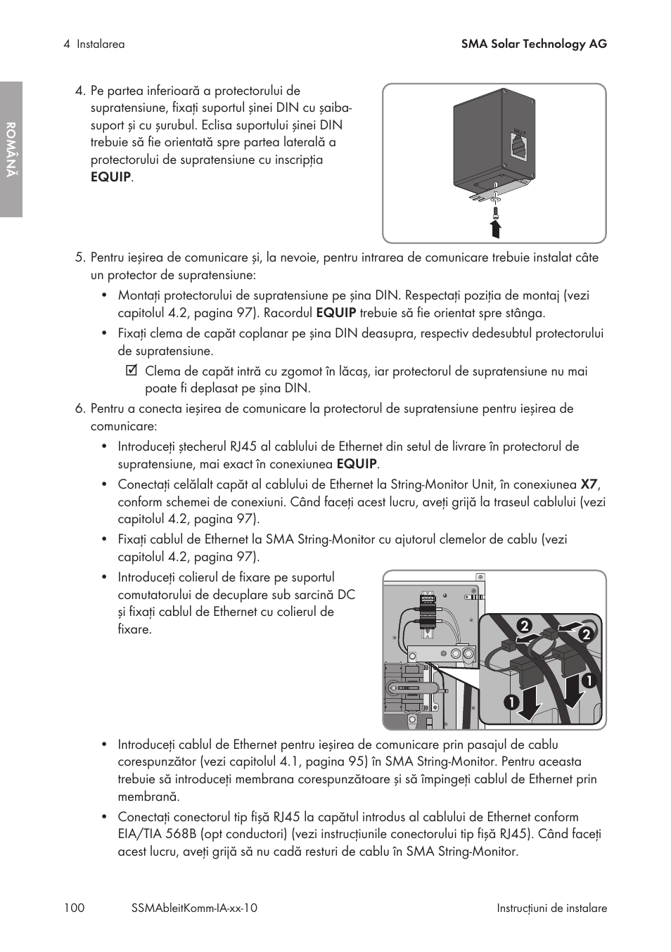 SMA String-Monitors Ethernet overvoltage protection set User Manual | Page 100 / 134