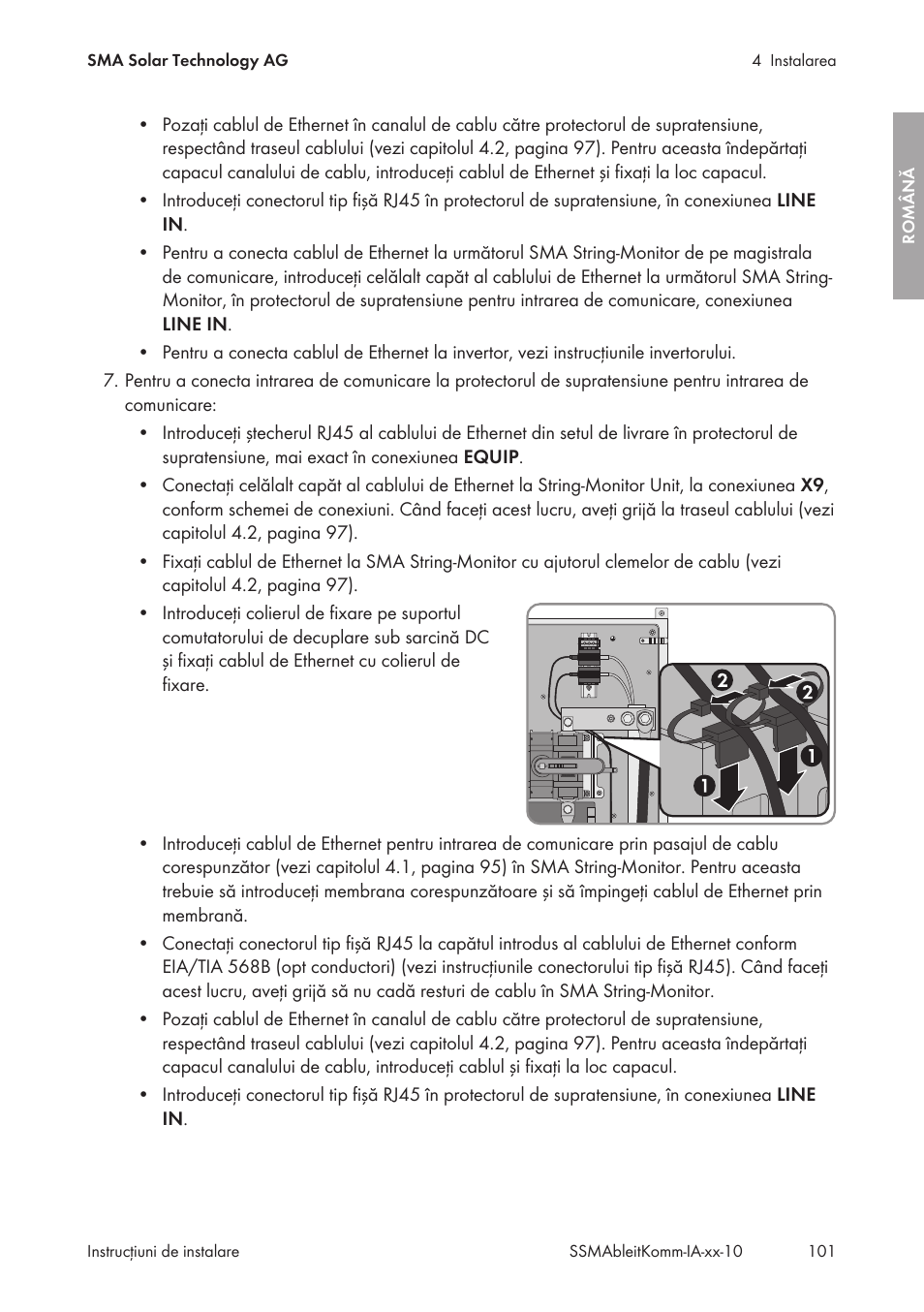 SMA String-Monitors Ethernet overvoltage protection set User Manual | Page 101 / 134