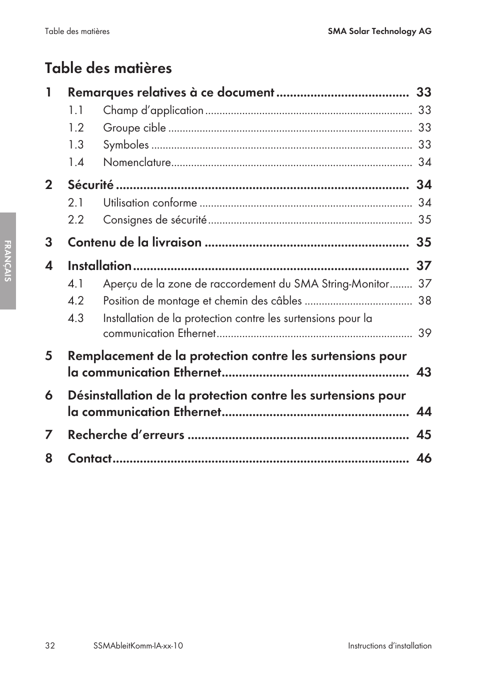 SMA String-Monitors Ethernet overvoltage protection set User Manual | Page 32 / 134