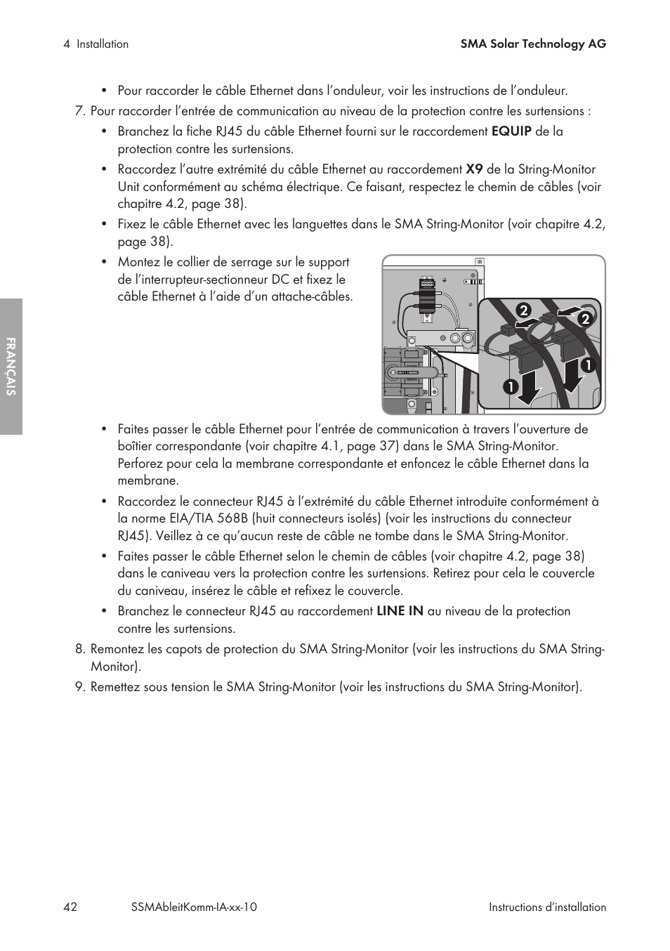 SMA String-Monitors Ethernet overvoltage protection set User Manual | Page 42 / 134