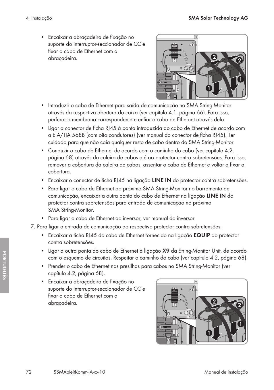 SMA String-Monitors Ethernet overvoltage protection set User Manual | Page 72 / 134