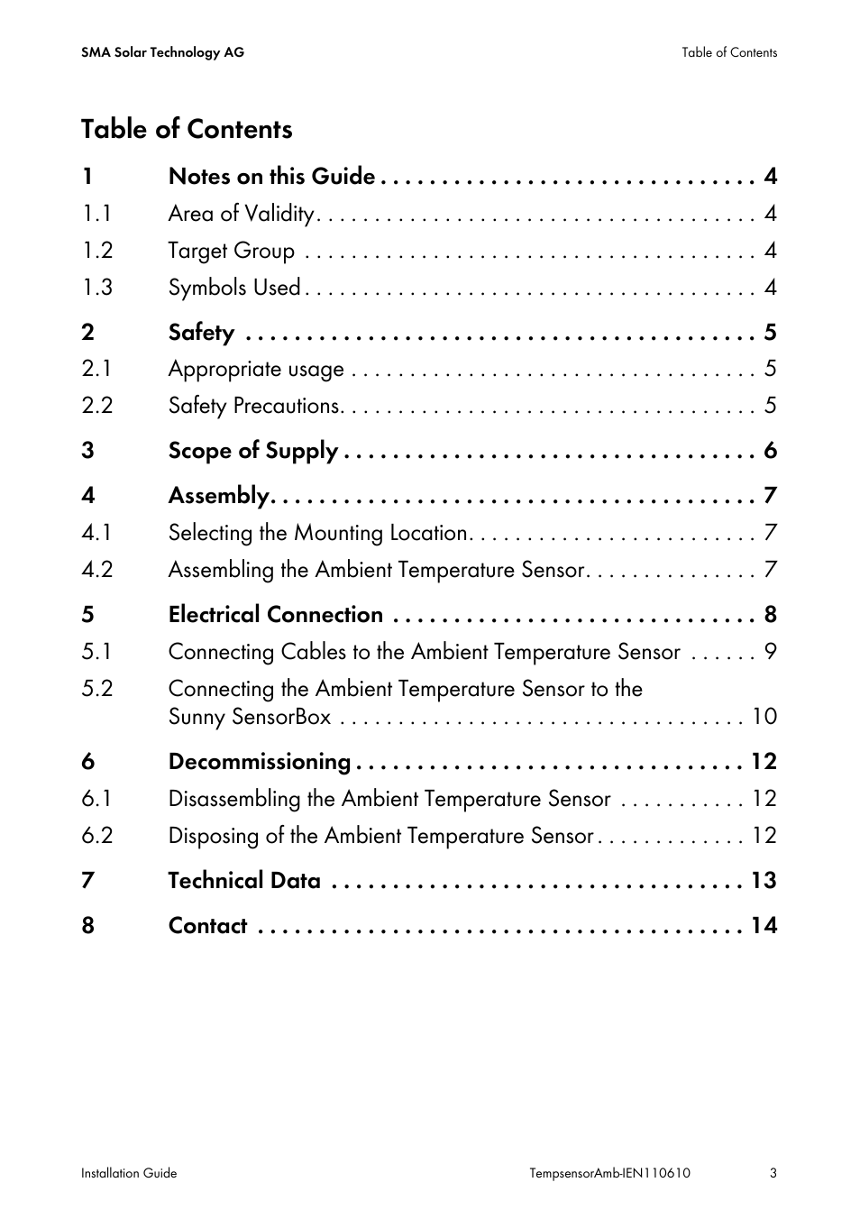 SMA TEMPSENSOR-AMBIENT User Manual | Page 3 / 16