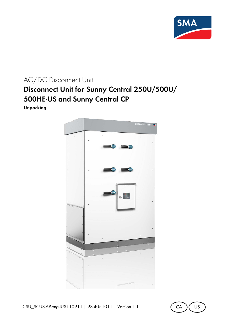 SMA DU-SC-US User Manual | 36 pages