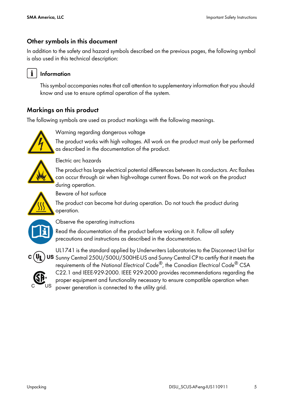 SMA DU-SC-US User Manual | Page 5 / 36