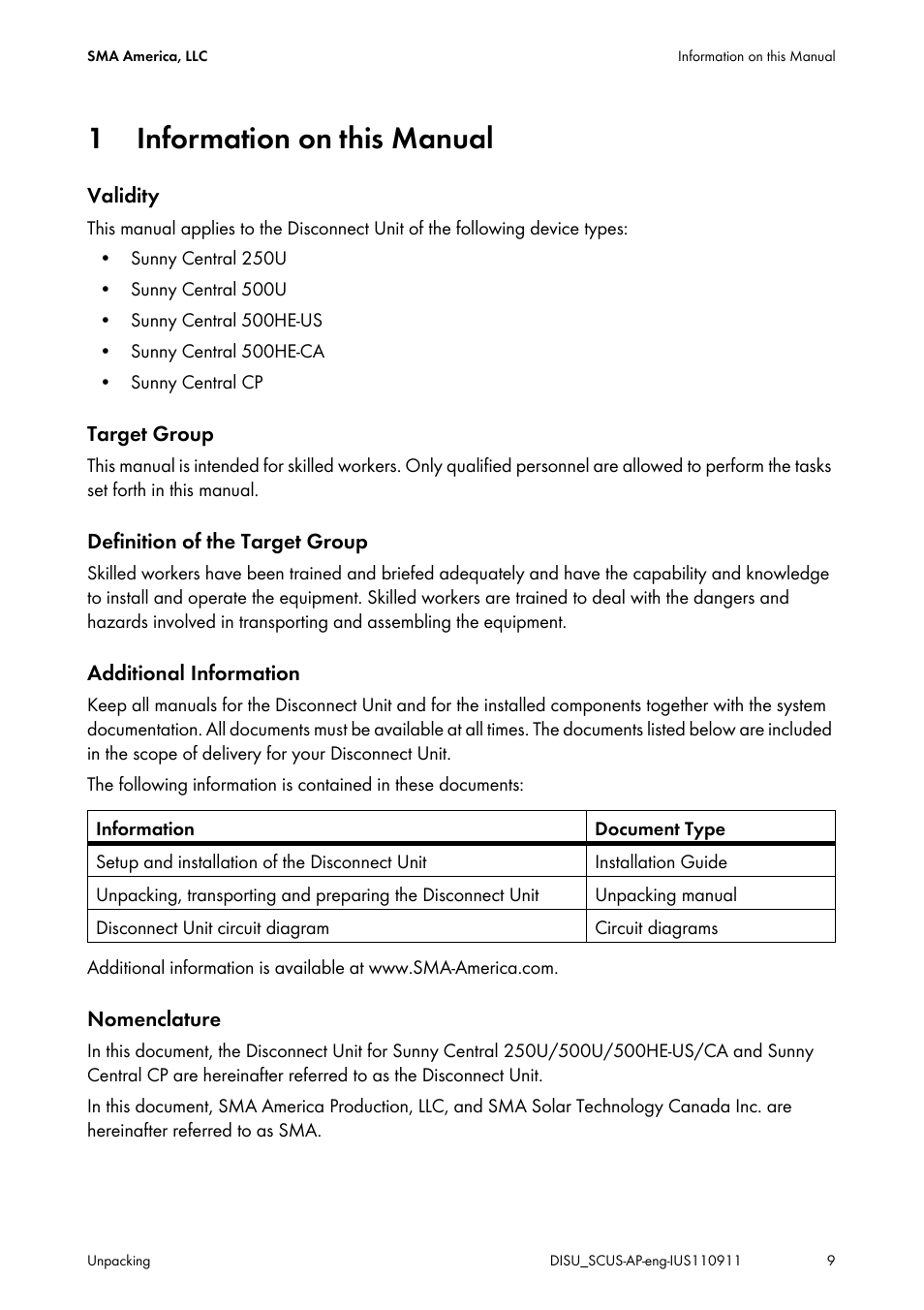 SMA DU-SC-US User Manual | Page 9 / 36