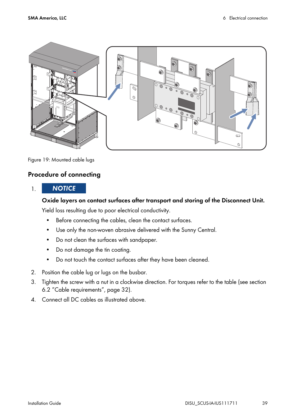 Procedure of connecting | SMA SC 250U User Manual | Page 39 / 72