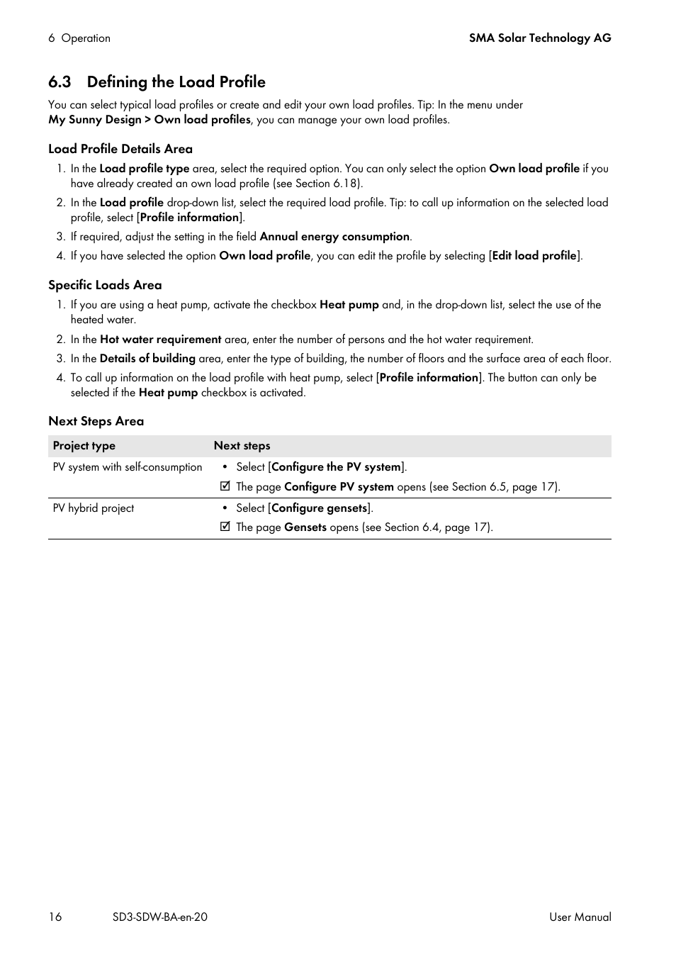 3 defining the load profile | SMA SUNNY DESIGN 3 User Manual | Page 16 / 37