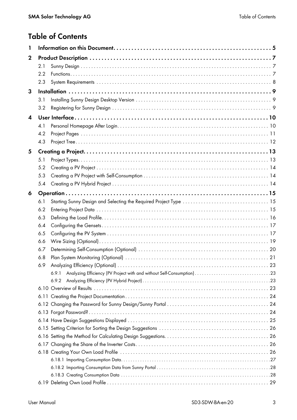 SMA SUNNY DESIGN 3 User Manual | Page 3 / 37
