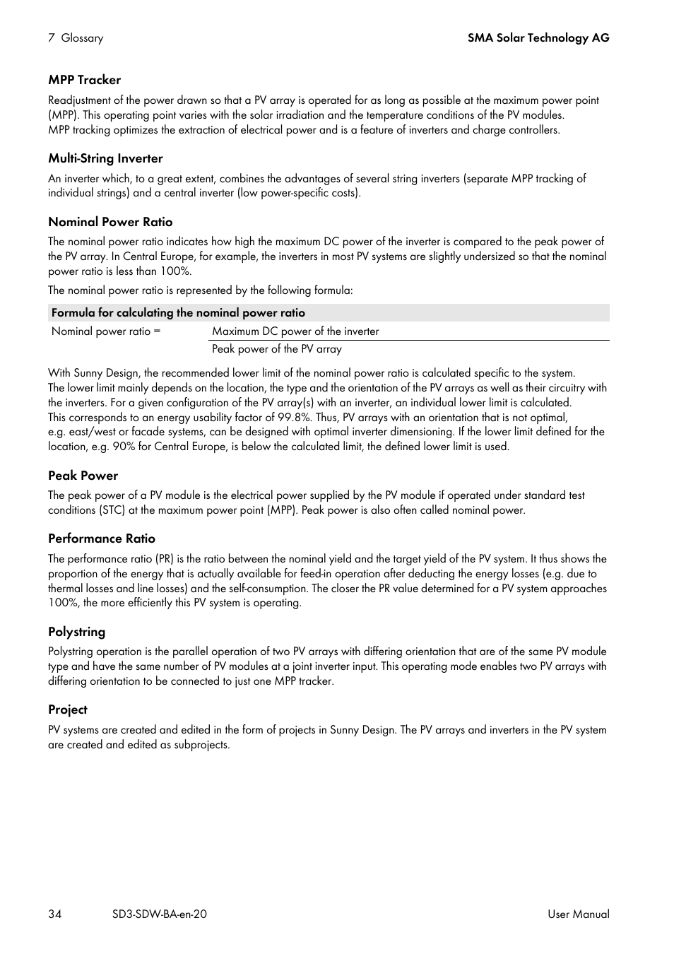SMA SUNNY DESIGN 3 User Manual | Page 34 / 37