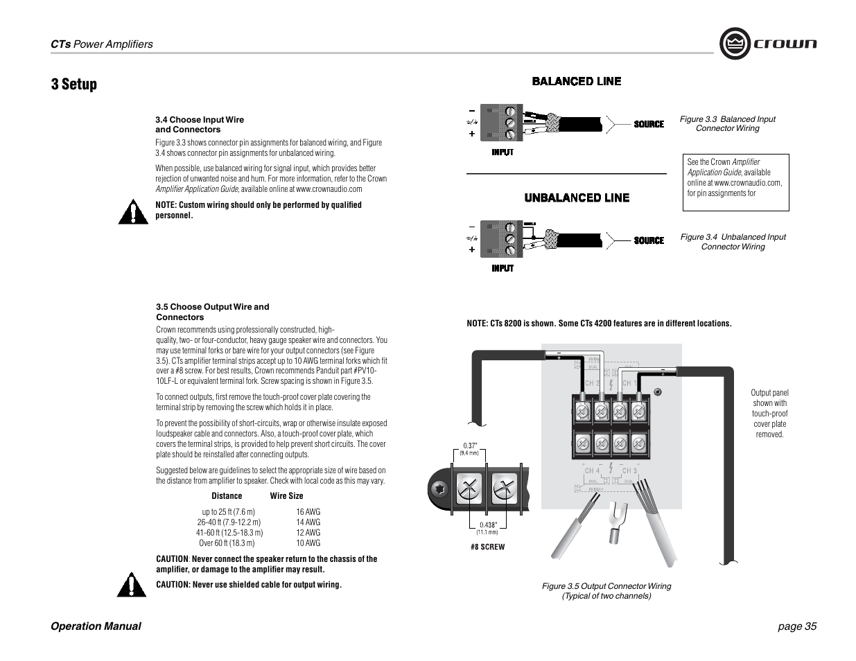 3 setup | Crown Audio CTs 1200 User Manual | Page 35 / 60