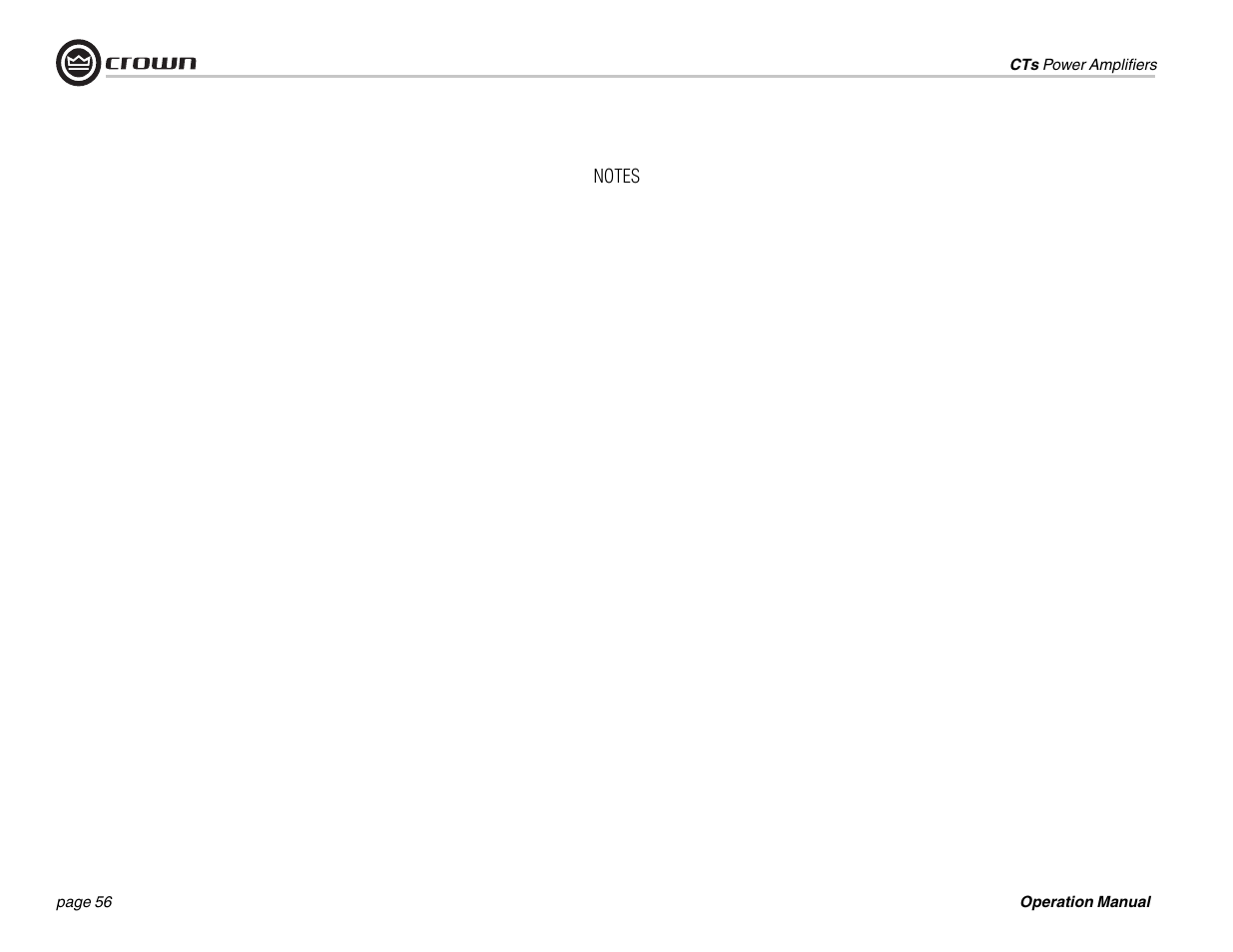 Crown Audio CTs 1200 User Manual | Page 56 / 60