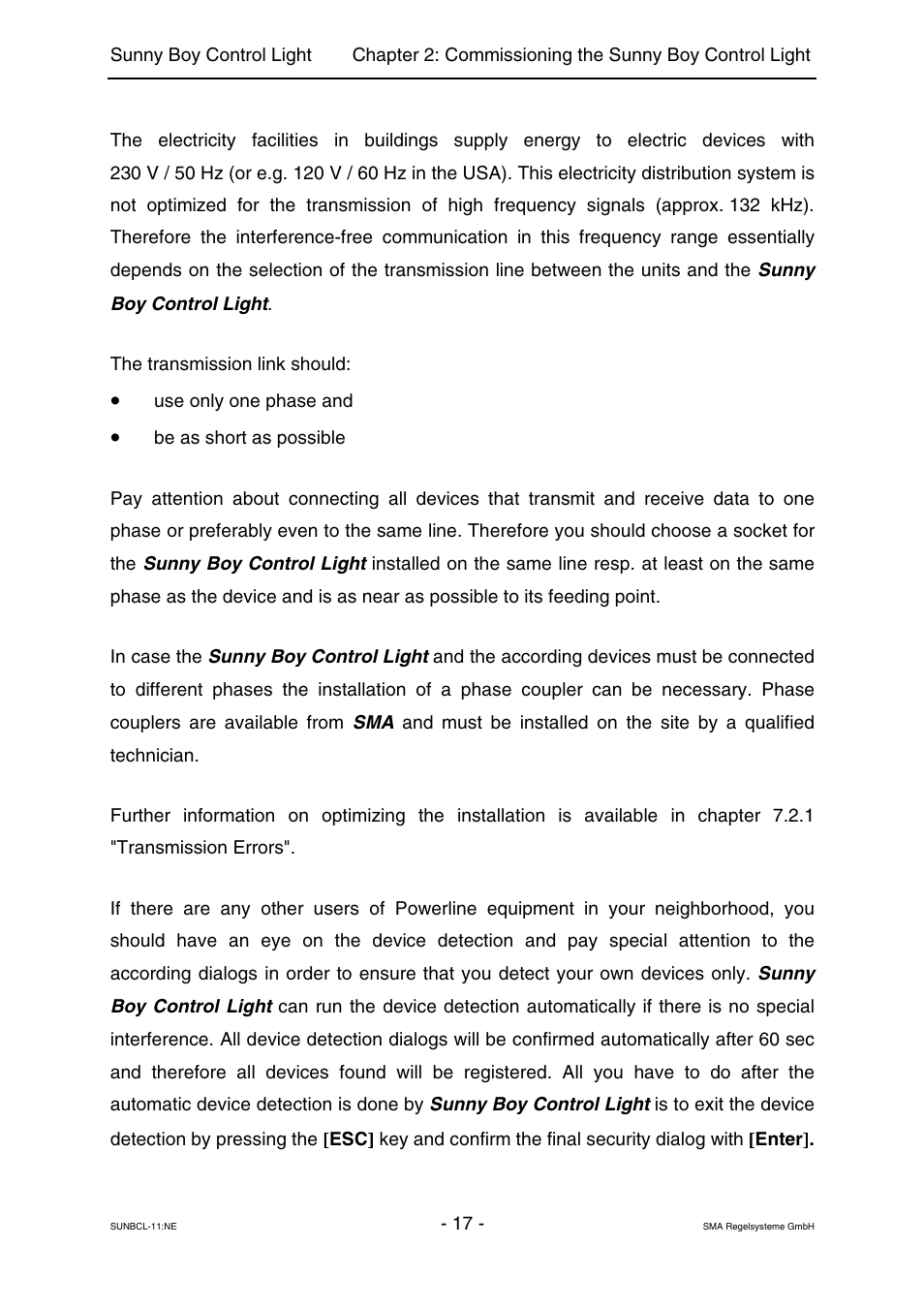 SMA Sunny Boy Control Light User Manual | Page 17 / 96