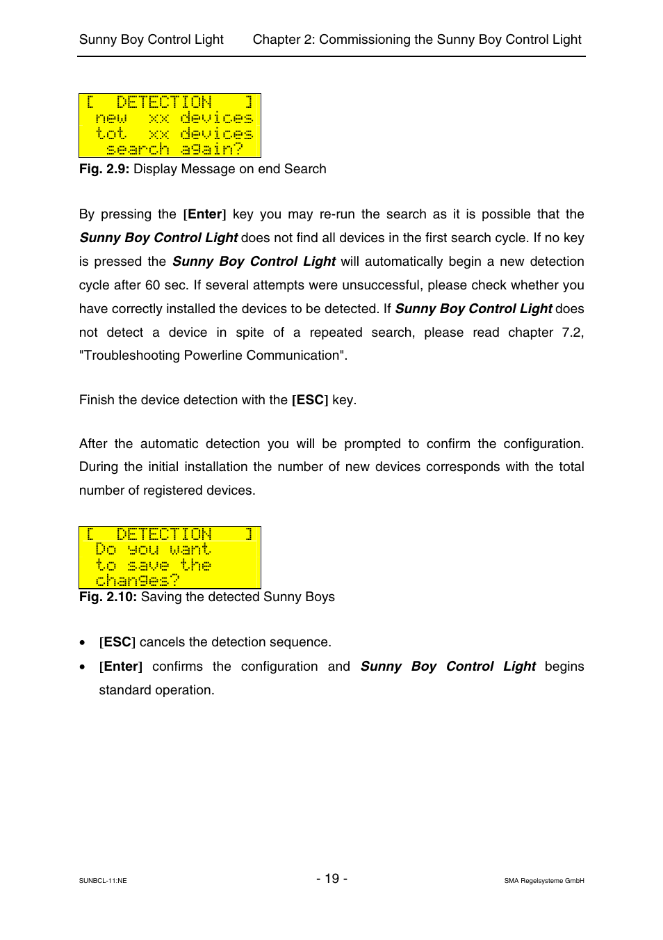 Detection, Do you want, Changes | SMA Sunny Boy Control Light User Manual | Page 19 / 96