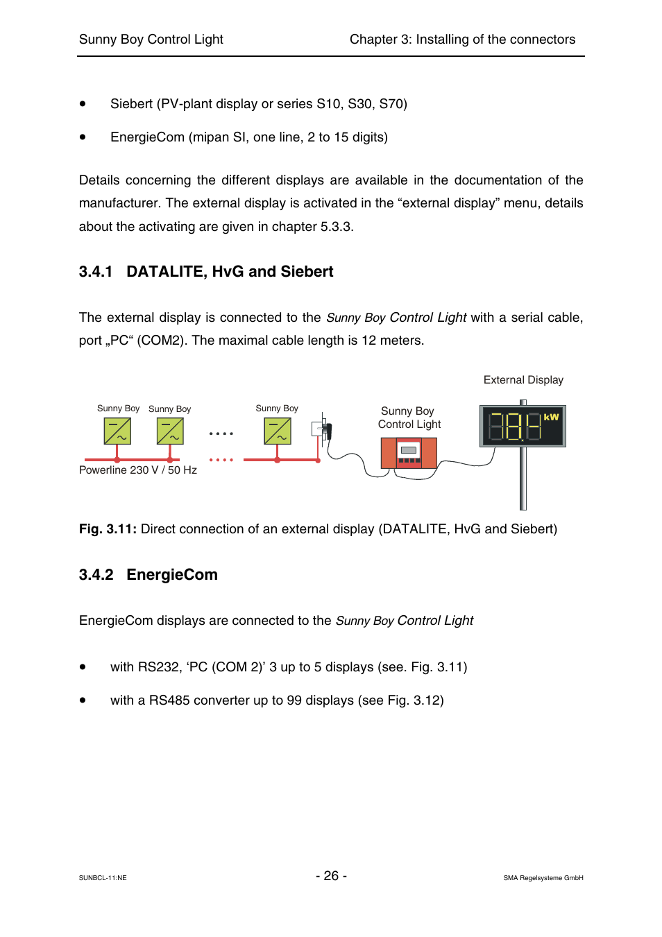 Datalite, hvg and siebert, Energiecom, 1 datalite, hvg and siebert | 2 energiecom | SMA Sunny Boy Control Light User Manual | Page 26 / 96