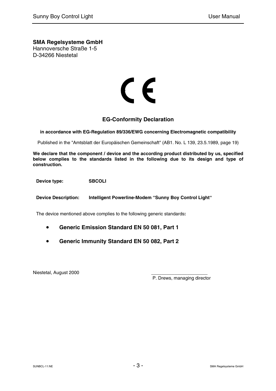 SMA Sunny Boy Control Light User Manual | Page 3 / 96