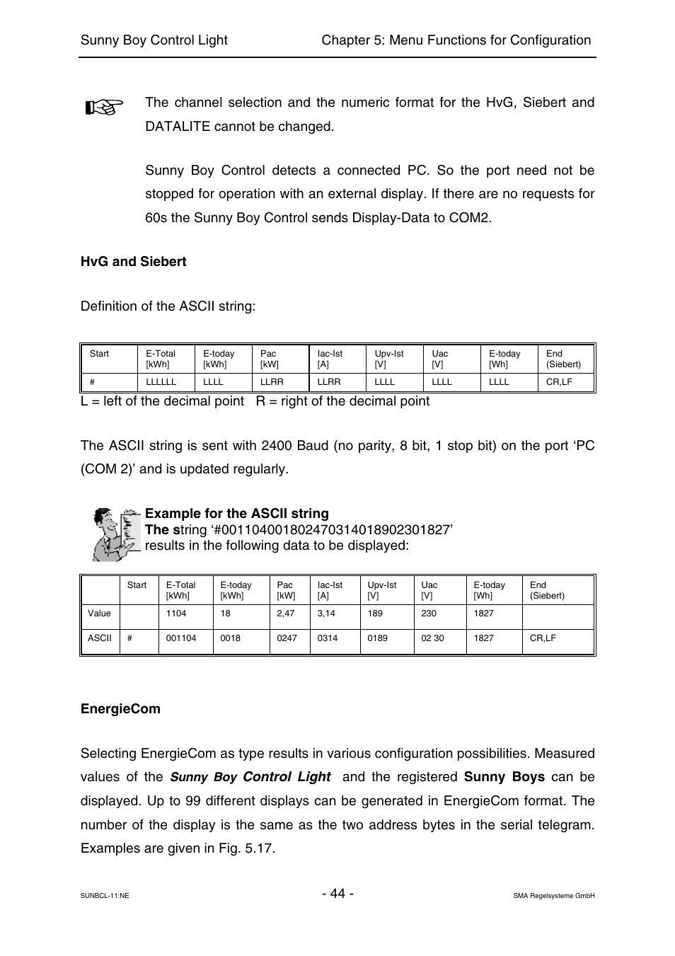 SMA Sunny Boy Control Light User Manual | Page 44 / 96