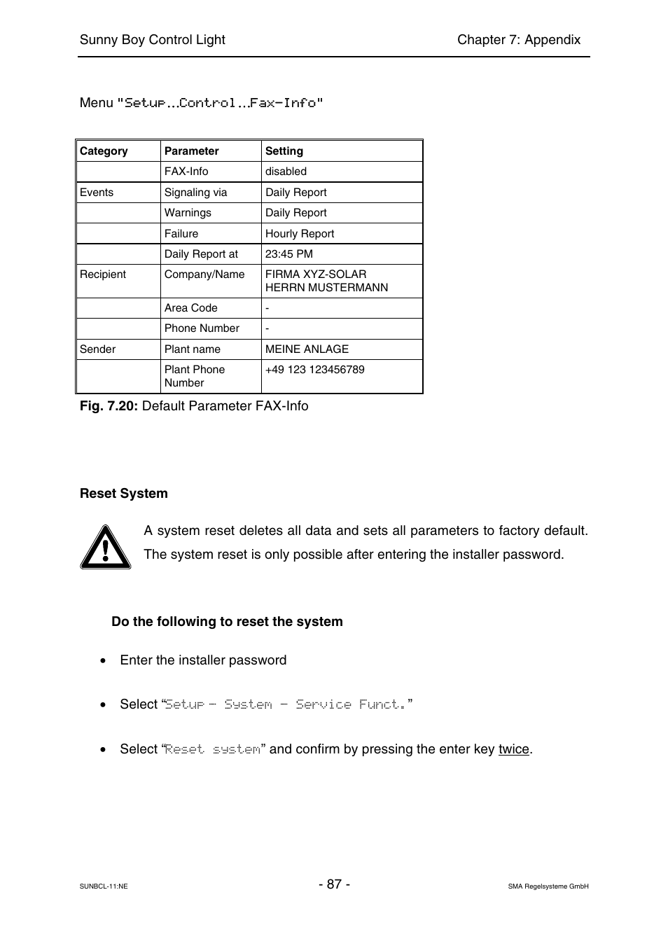 SMA Sunny Boy Control Light User Manual | Page 87 / 96