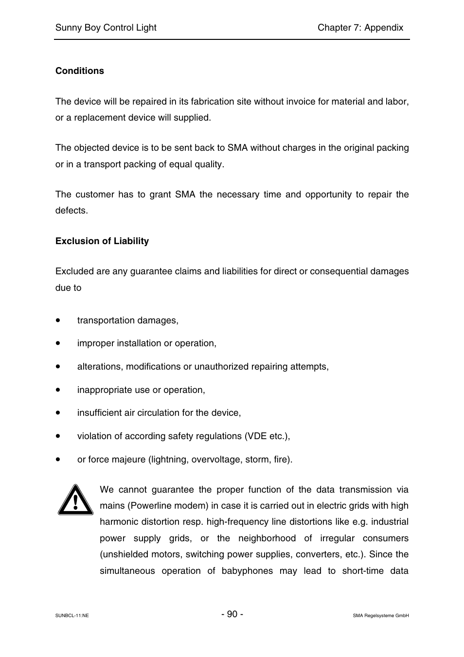 Sources of supply | SMA Sunny Boy Control Light User Manual | Page 90 / 96