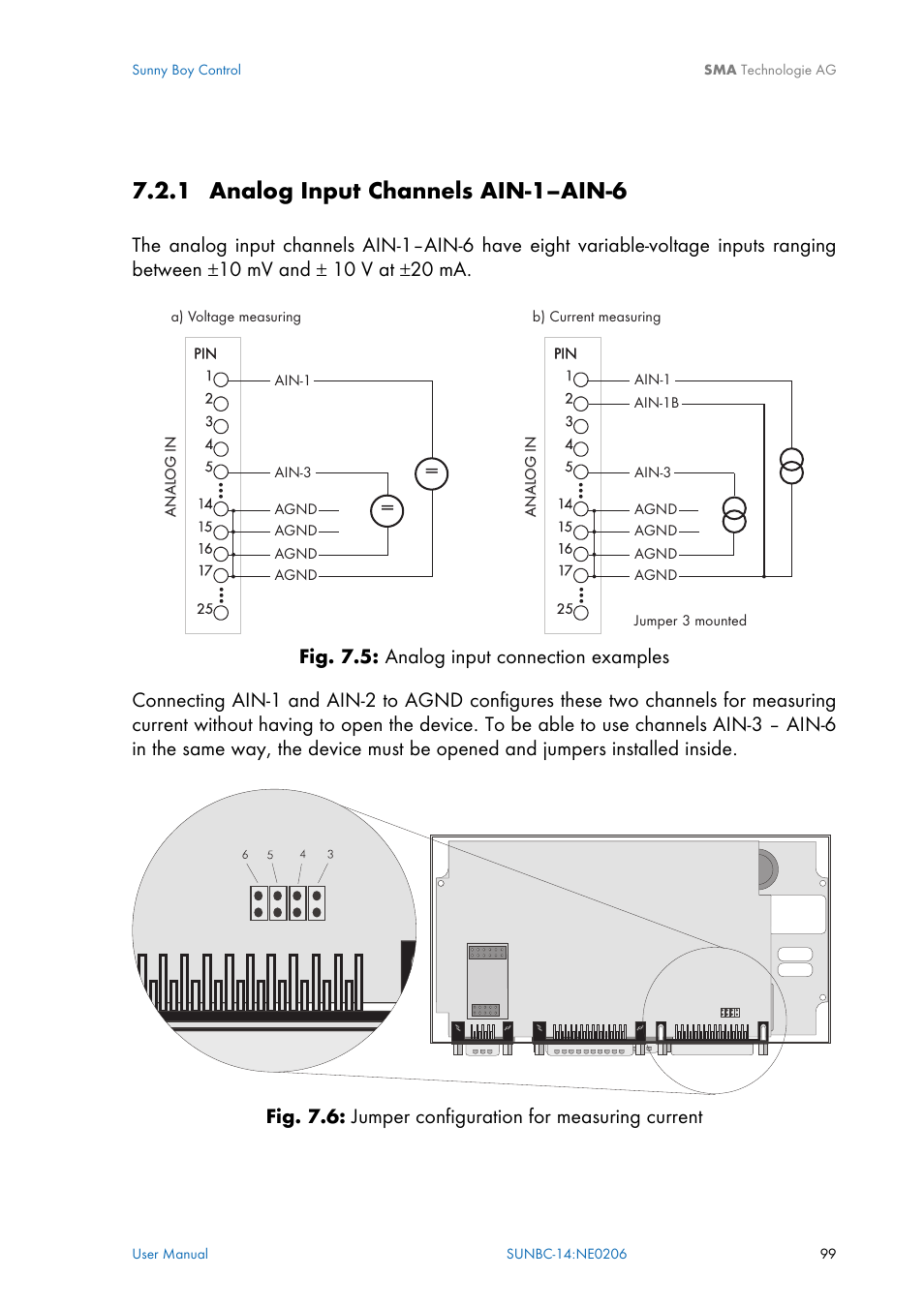 1 analog input channels ain-1–ain-6 | SMA Sunny Boy Control User Manual | Page 103 / 169