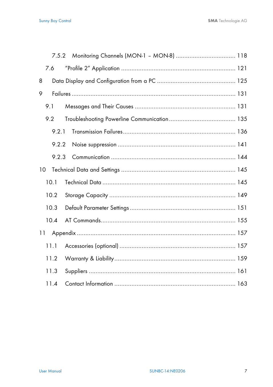 SMA Sunny Boy Control User Manual | Page 11 / 169