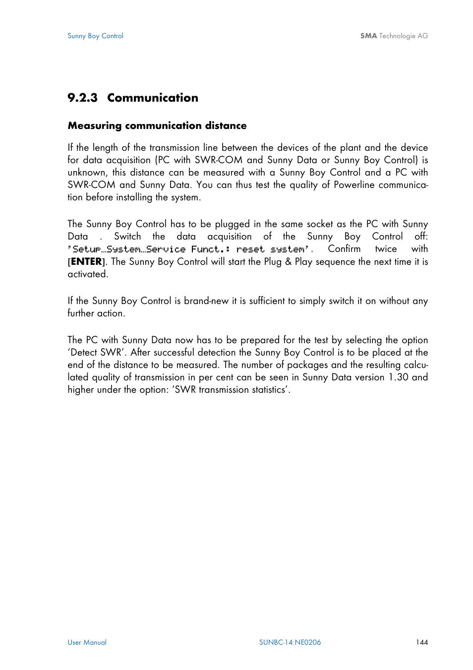 3 communication | SMA Sunny Boy Control User Manual | Page 148 / 169