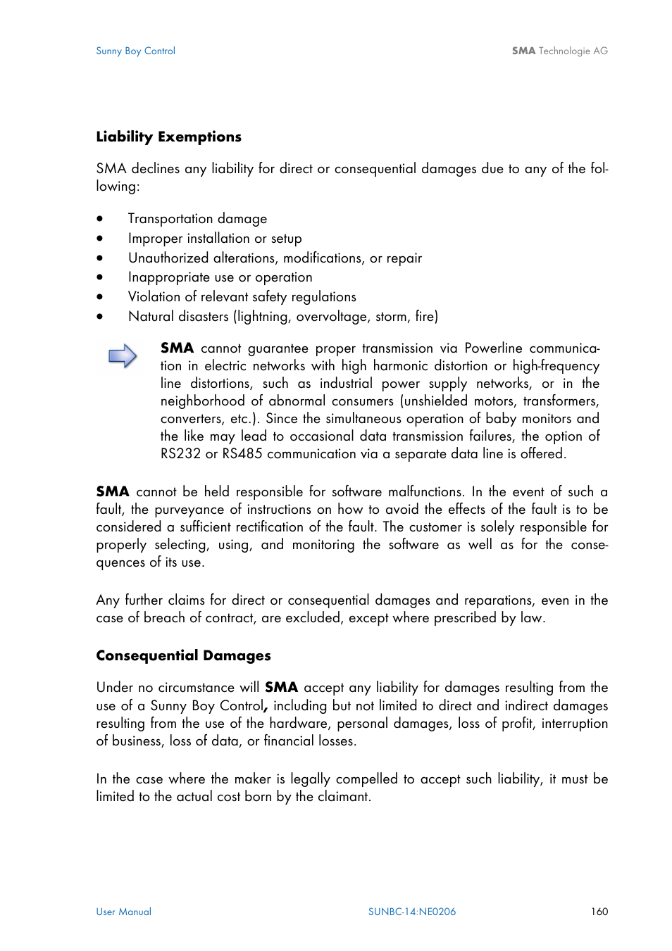 SMA Sunny Boy Control User Manual | Page 164 / 169