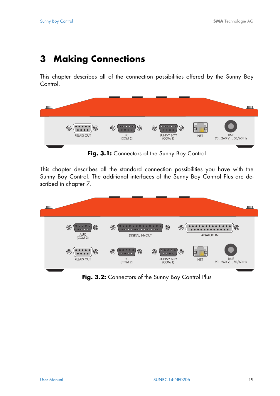 Making connections, Chapter 3, 3 making connections | SMA Sunny Boy Control User Manual | Page 23 / 169