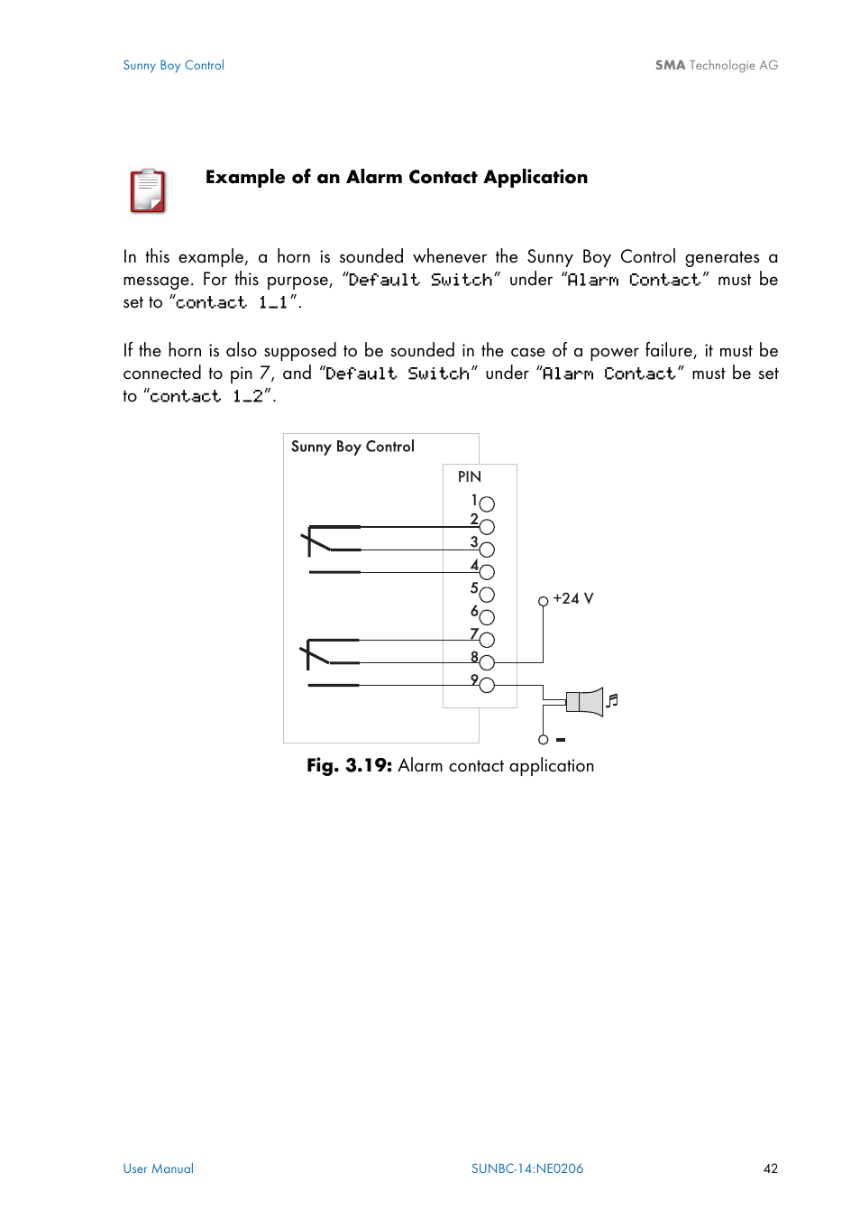 Switching contact | SMA Sunny Boy Control User Manual | Page 46 / 169