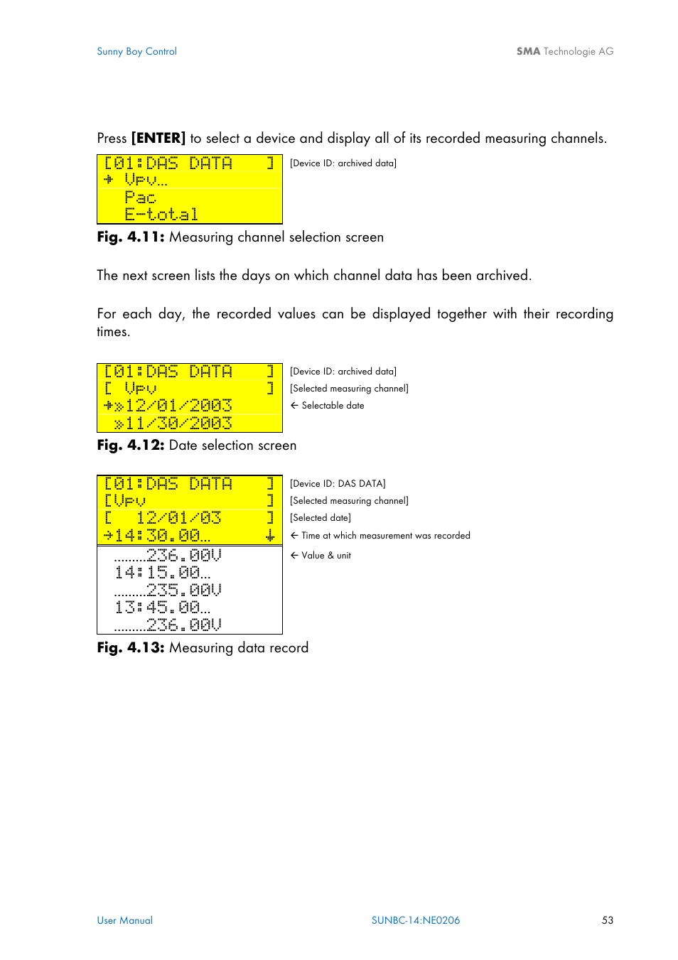 Das data, E-total, 30.00… š | SMA Sunny Boy Control User Manual | Page 57 / 169