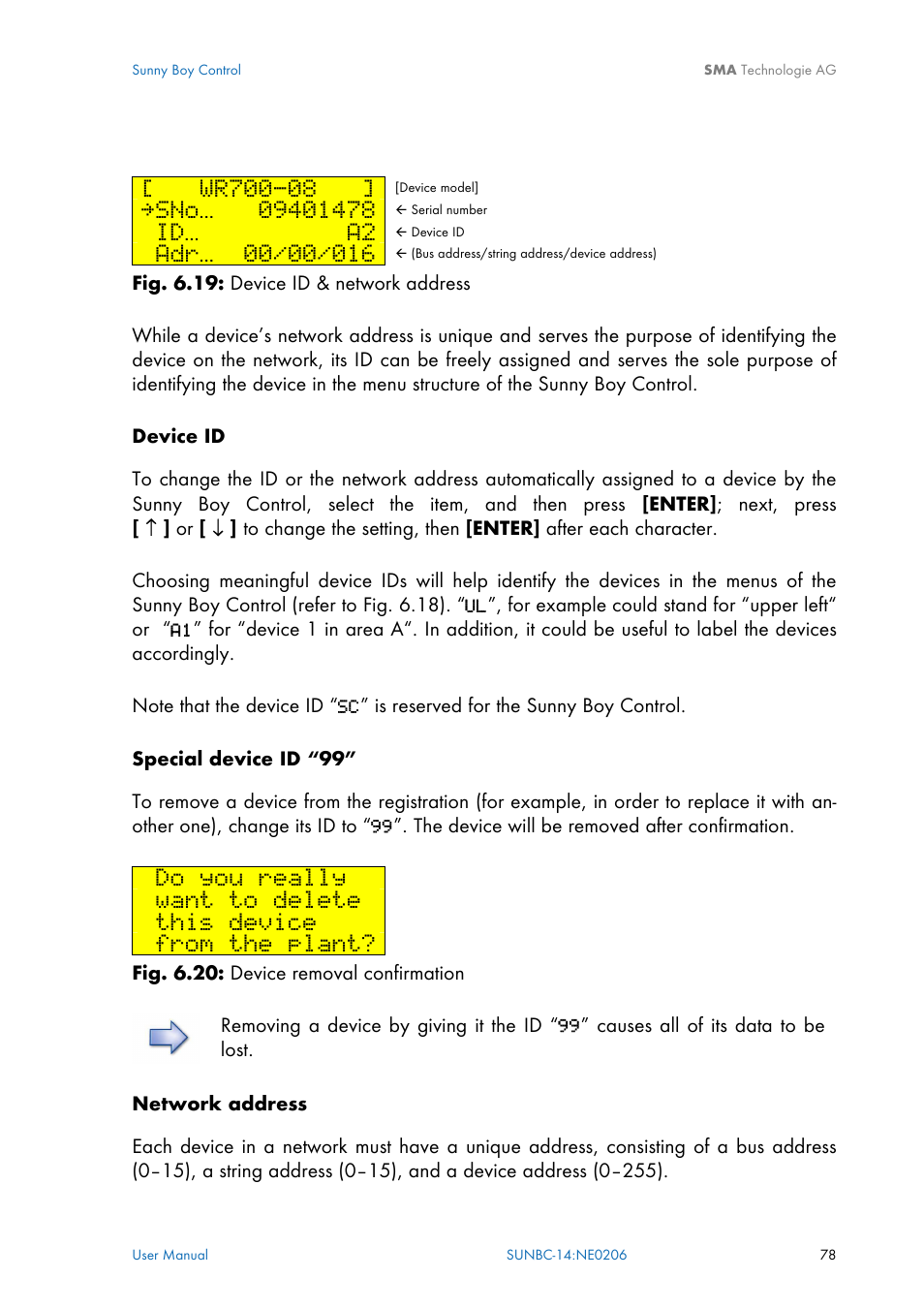 Id… a2, Do you really, Want to delete | This device | SMA Sunny Boy Control User Manual | Page 82 / 169