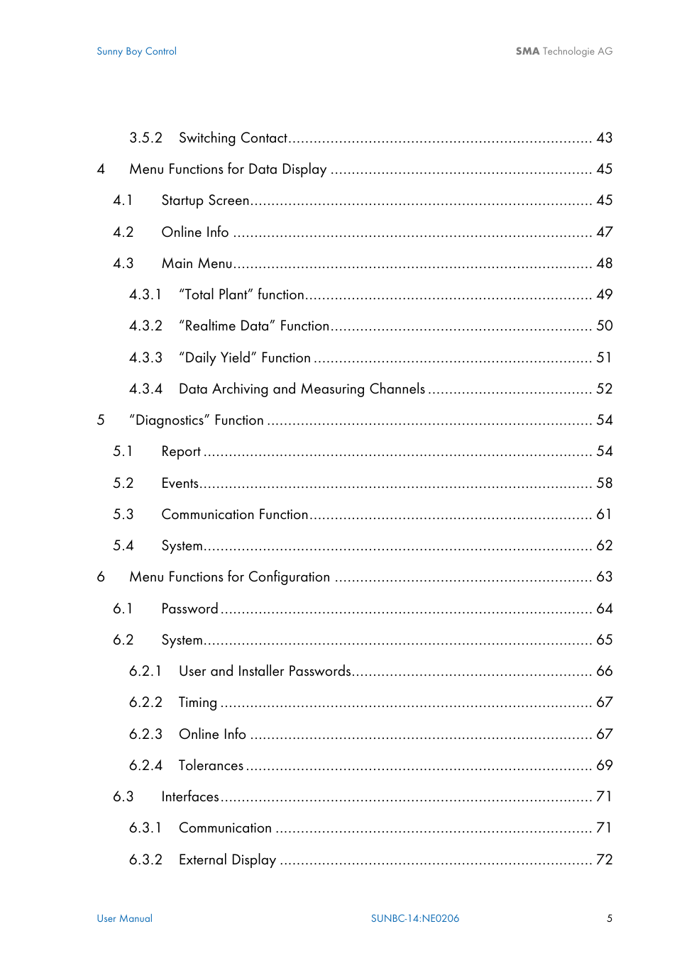 SMA Sunny Boy Control User Manual | Page 9 / 169