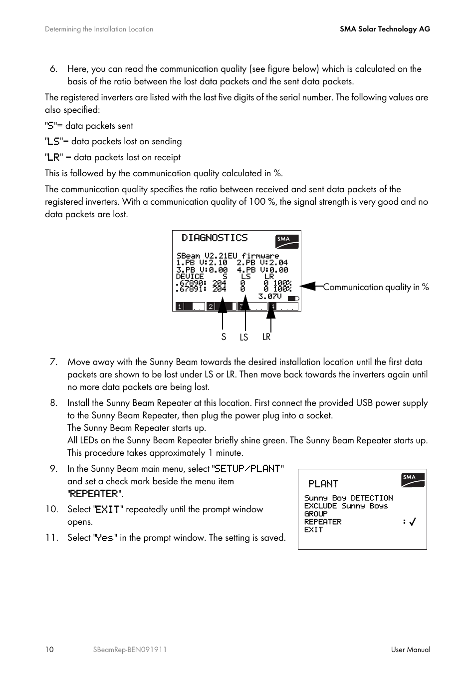 SMA BEAM REPEATER User Manual | Page 10 / 24
