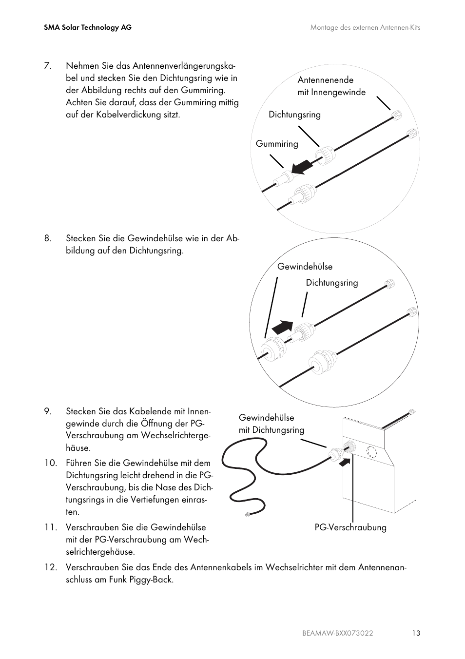 SMA BEAM-AW15 User Manual | Page 13 / 80