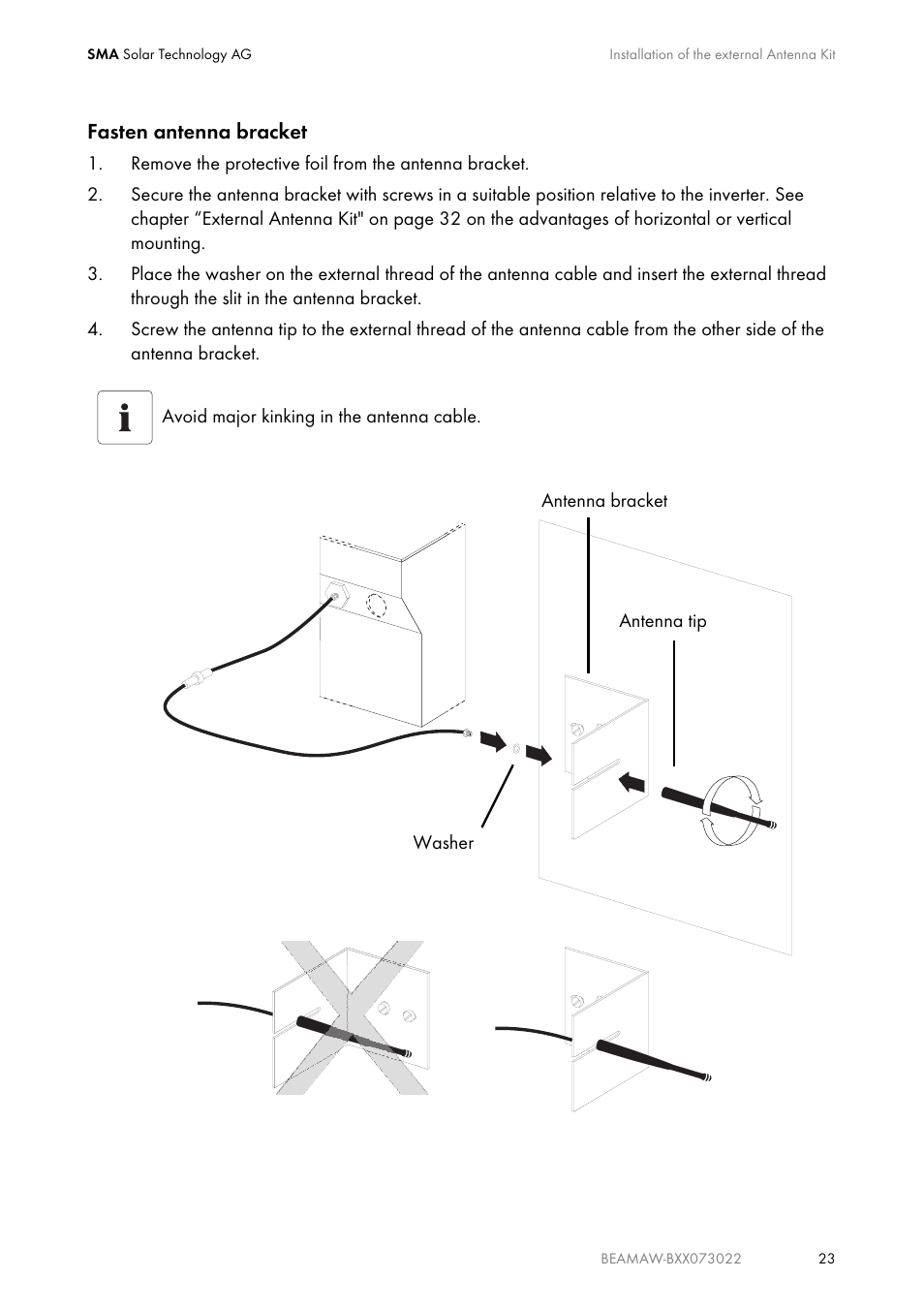 SMA BEAM-AW15 User Manual | Page 23 / 80